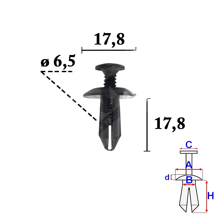 ROMIX ROMC70340 Patent, csavar, anya